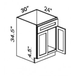 30 Inches Wide - Sink Base Cabinet