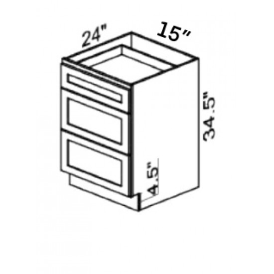 15 Inches Wide - Drawer Base Cabinet