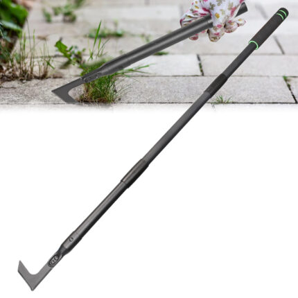 Steel Long Handle Crack Weeder Tool with L-Shaped Blades
